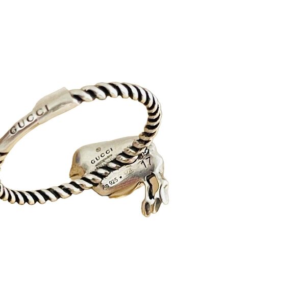 Gucci Bird Silver Twist Ring - Picture 3 of 4